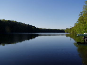 View of the lake from the dock