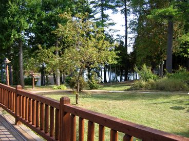 This is the backyard area for the main island lodge.