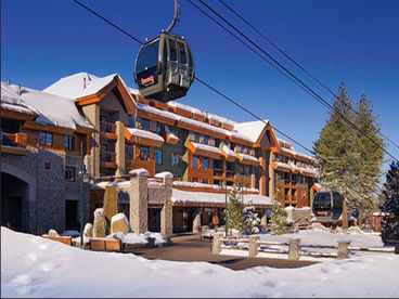 The Heavenly Valley Ski Resort gondola is right outside the Marriott Grand Residence Club