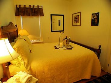 One of the three bedrooms in this cottage has a Queen Size Bed.