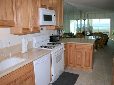 Remodeled kitchen with ocean view