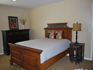 Master Bedroom and Master Bath on second floor.  Wall-mounted LCD TV and Ipod dock
