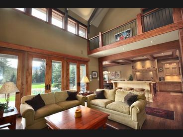 Spacious galleried living room