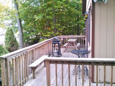 Wrap around deck w/ gas grill and patio furniture