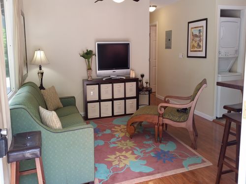 Spacious Airy Living Room- open to the kitchen and double doors to the lanai 