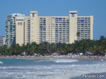 We share the beach with ESJ tower and El San Juan Hotel and the Ritz Carlton hotel in Isla Verde