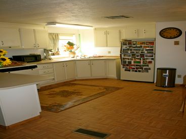 Dishwasher, fridge/ freezer/ice maker/microwave,gas oven,  lots of cupboard space.fully equipped .