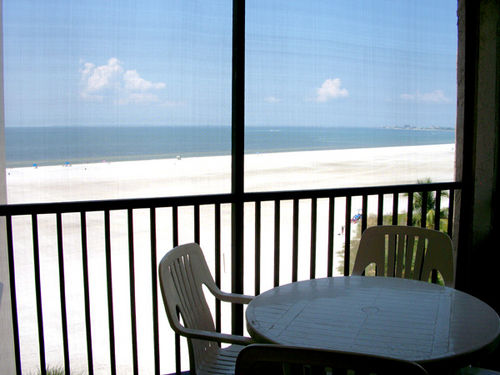 Screened Lanai Facing the Beach