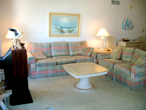 Living Room with Beach Views