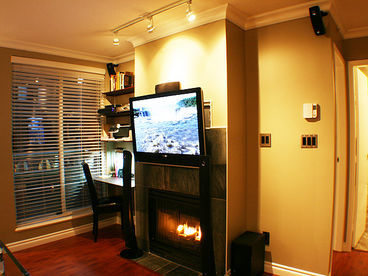 Living Room and personal office. The personal office is on the far left side