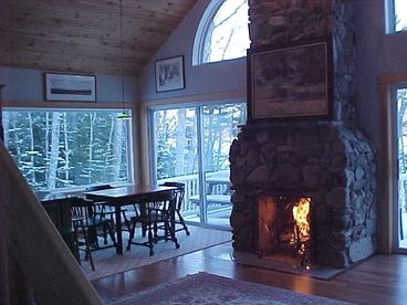 Enjoy a cozy fire in the fireplace on those chilly Maine evenings.