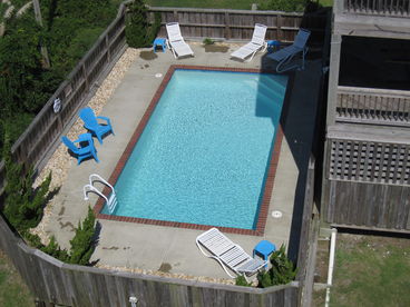 One of the largest pools on Hatteras Island with plenty of sun and shade areas to enjoy.