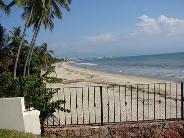 Direct access to Bucerias beach from Palapa terrace and lawn.