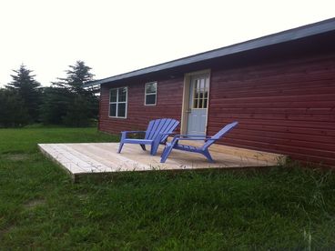 The front porch of the Milakokia Cabin - just 0.7 of a mile from Lake Milakokia
