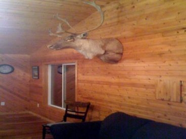 The rustic decor with knotty pine throughout makes this cabin a perfect feel for the U.P. experience