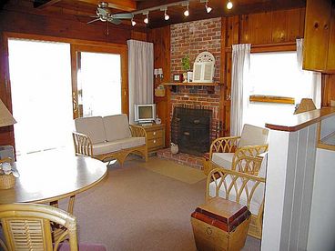 Living room fireplace