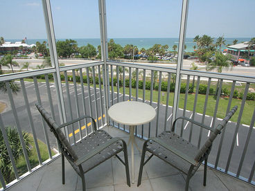 Lanai View from Bonita Beach & Tennis #1406 overlooking the Gulf of Mexico.