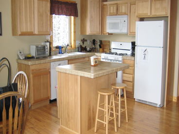 A fully-equipped kitchen accommodates several cooks with everything readily available to satisfy your cooking needs. Utensils and a large variety of spices and herbs, also available.