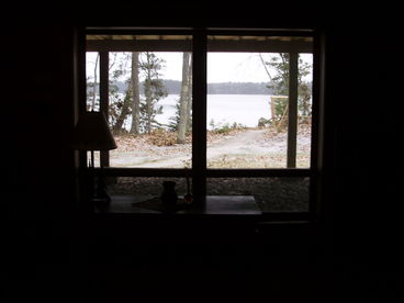 View of the lake from the living room.