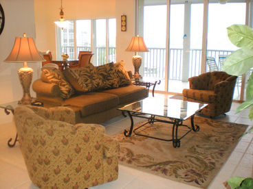 Spacious Living Room with Bay Views