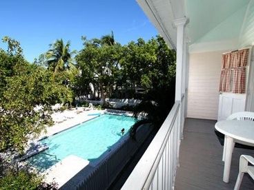 Covered Balcony Off Kitchen Over Pool - The People Watching Side Of The Unit