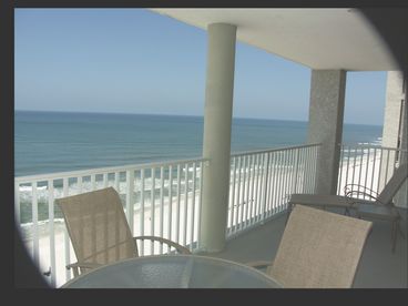 Large balcony overlooking the Gulf of Mexico