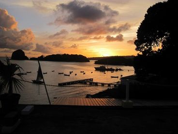 sunset over Blue Lagoon