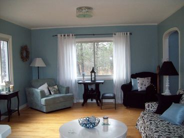 Living room with fireplace