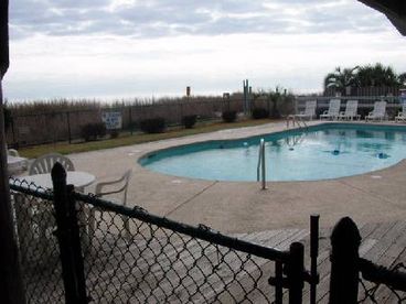 This pool is ocean front and visible from the condo