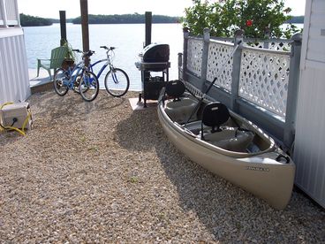 Feel free to use the bikes, the canoe, and the gas grill!