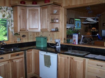 Hickory cabinets with granite counters
