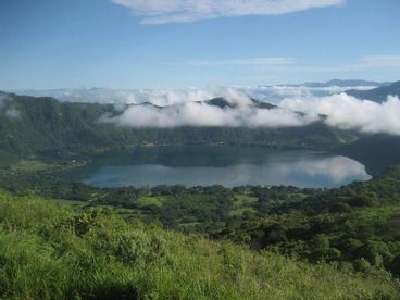 nearby Santa Maria del Oro crater lake