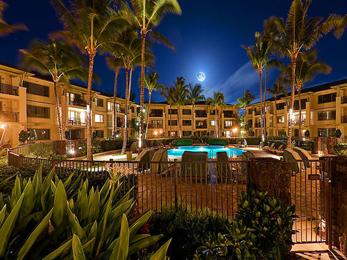 Ocean Villas at Night