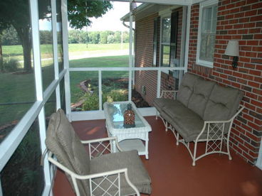 Screened Porch with ceiling fan