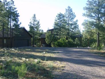 Front View of cabin and garage from drive...very private!