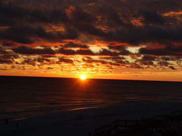 Beautiful sunset off your balcony