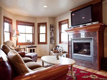 Well Appointed Living Room Furnishing with Gas Fireplace