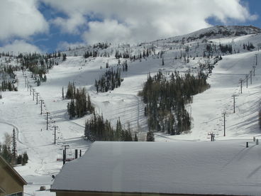 View of the slopes taken from the loft