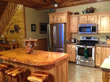 modern fully stocked kitchen