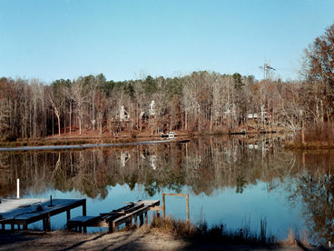 Taken in the winter during construction.  Beautiful Reflections in the water.  Very Private in the Spring and Summer