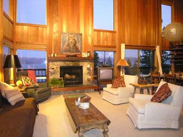 Warm and cozy with a woodburning fire place