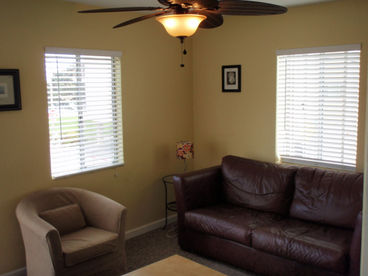 View of Living Room into Kitchen