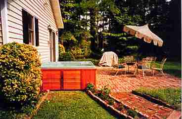garden patio hot tub