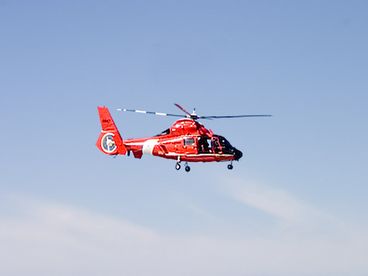 Coast Guard fly-by