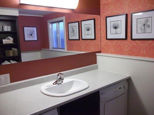 Bathroom with New Maytag Washer and Dryer