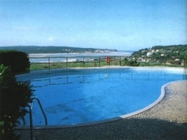 pool with ocean view