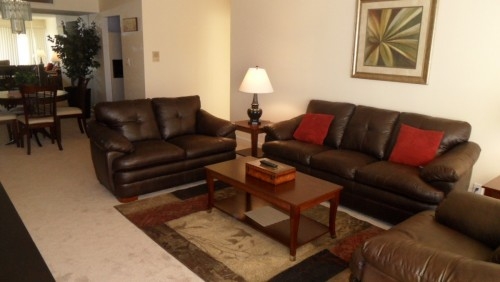 Living Room with Sofa, Loveseat and Chair. Also equipped with 40\