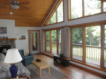 Spacious living room with lots of windows!