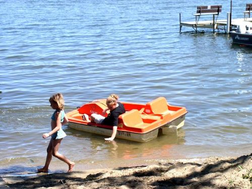 swim area paddle boats are free to use