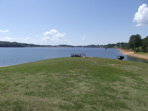 very flat walk to the water. boat dock , fishing pier